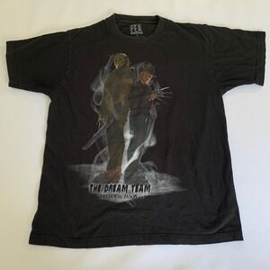 FEA Merchandising Freddy Jason The Dream Team Black T Shirt Adult S Scary Movie